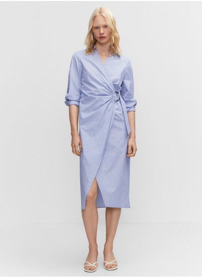 Buy Front Knot Wrap Dress in Saudi Arabia