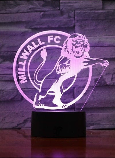 اشتري Millwall Fc Football 7/16 Colorful Atmosphere Light 3D LED Multicolor Night Light USB Table Bedside lamp في الامارات