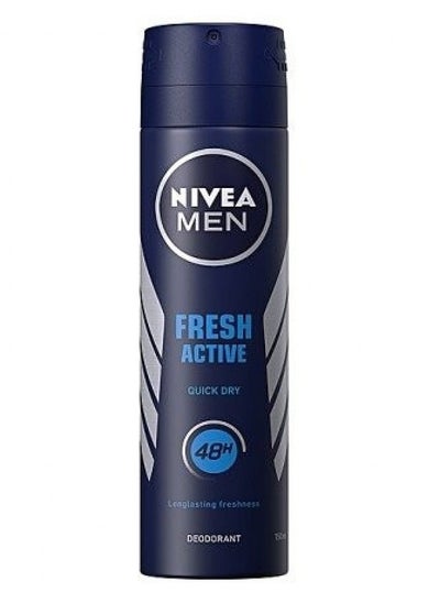 Buy Nivea deodorant spray fresh active for men 150 ml in Saudi Arabia