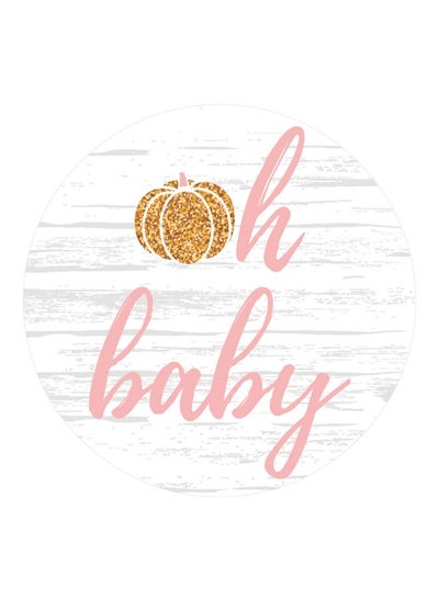 Buy Pink And Gold Little Pumpkin Girl Baby Shower Favor Labels Fall Theme Envelope Seals Bag Stickers 1.75 In. Round 40 Labels in UAE