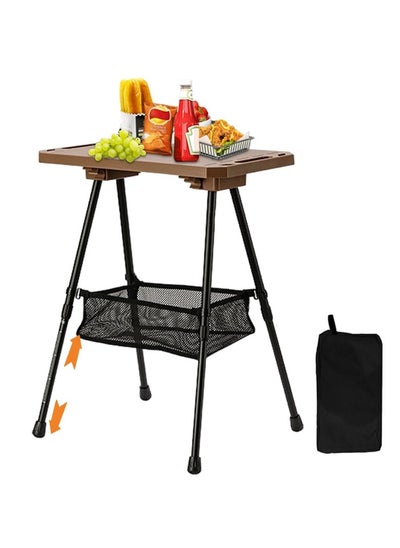 Buy Folding Portable Camping Table Dining Table with Storage Bag, Retractable Height Camp Table, Aluminum Alloy Utility Table Campin, Grilling Table, Collapsible Outdoor Table for Indoor Outdoor in Saudi Arabia