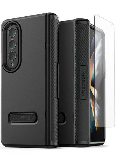 اشتري Terra Guard Modern [Hinge Protection] Case Cover for Samsung Galaxy Z Fold 4 (2022) With Outer Cover Screen Protector - Matte Black في الامارات