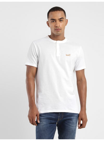 Buy Men's Brand Logo Henley Neck T-shirt in Egypt
