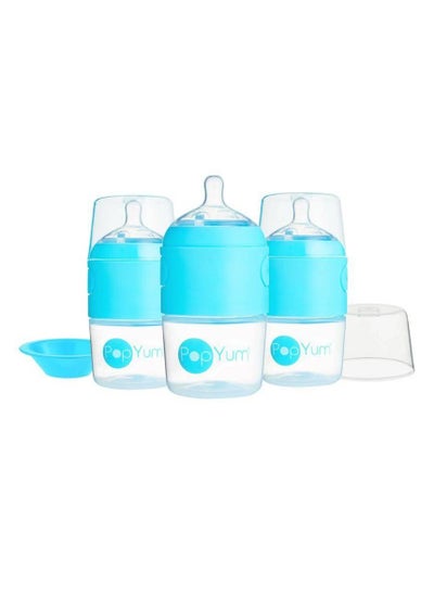 Buy Anti-Colic Formula Making, Mixing, Dispenser Baby Feeding Bottles, 3-Pack With 1 Nipples- 5 oz Blue in Saudi Arabia