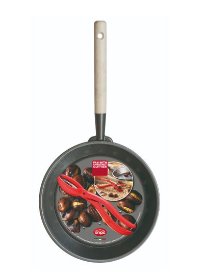 اشتري Iron Pan & Chestnut Cutter Set 52.5 cm x 26.5 cm x 3.7 cm في الامارات