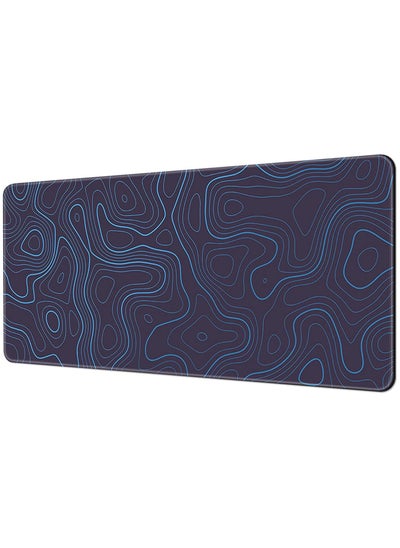 Buy Large Mouse Pad Extended Gaming Mouse Pad Non-Slip Rubber Base Mouse pad Office Desk Mat Desk Pad Smooth Cloth Surface Keyboard Mouse Pads for Computers (800 * 300 * 3mm）Blue in Saudi Arabia