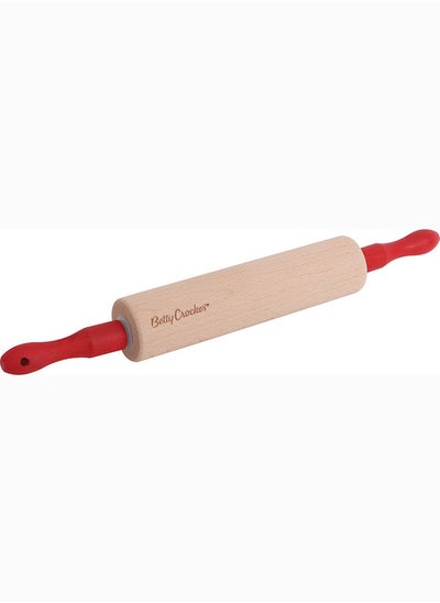 Buy Betty Crocker Wooden Rolling Pin 39Cm in Saudi Arabia