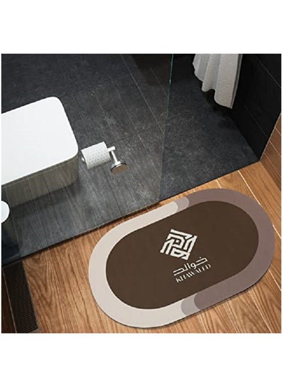 اشتري Khawaled Bath Mat Rug Innovative Bathroom Rug Mat Super Absorbent Quick Dry Rubber Backed Dirt Resistant Bath Rugs Mats for Bathroom Floor Non Slip  Bathroom Rug في السعودية