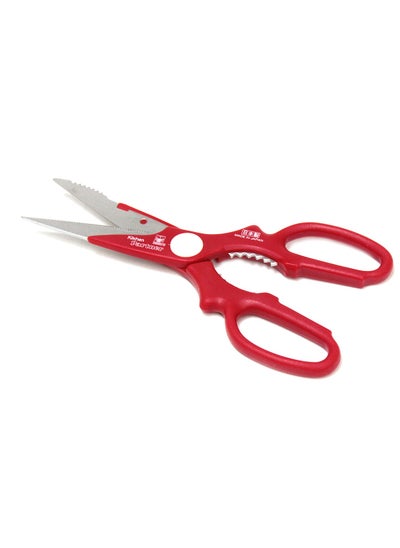 Buy Multi-Purpose Kitchen Scissors with Scale Remover  Japan Made | Stainless Steel Blades | Red Handle in UAE