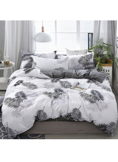 Buy 4-Piece Fashion Artistic Patterned Duvet Cover Set Cotton Multicolour 200x230cm in Saudi Arabia