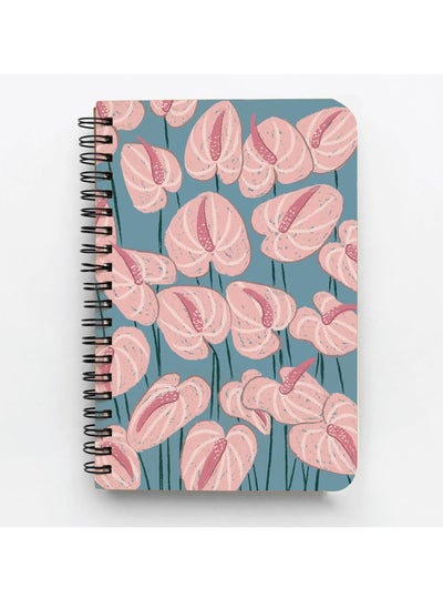 Buy A5 Size Spiral Plain Notebook 144 Pages 100gsm Thickness in UAE