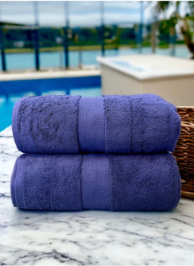 Buy Everhome Egyptian Cotton Towel Set of 2 Luxurious and Absorbent Bath Towels Soft Towel in Saudi Arabia