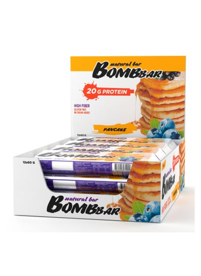 Buy Bombbar Protein Bar Pancake 60g 12pcs in UAE