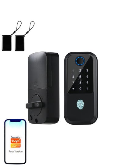 Buy Fingerprint Door Lock, Smart Door Lock with TUTA app/ IC Card/ Fringerprint/ Password/ Key, Suitable for Apartment/Home/Office/Rental House/Hotel in Saudi Arabia