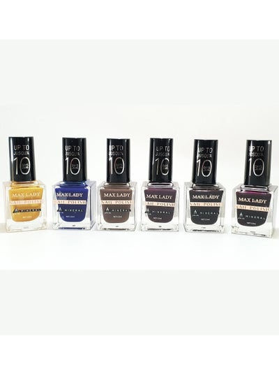 Buy 6 Piece Nail Polish 12 Ml Multicolour in Saudi Arabia