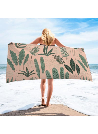 اشتري Microfiber Beach Towel Fast Large-drying design, highly absorbent towels, quick-drying blanket, lightweight. Ideal for the beach, pool, travel, swimming, camping, yoga, gym 75*150cm في الامارات