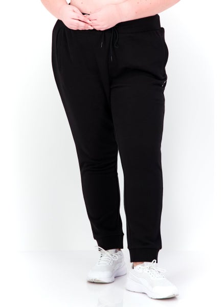 Buy Women Plus Size Running Sweatpants, Black in UAE