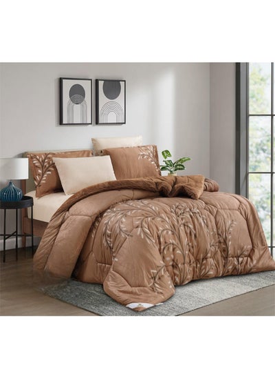 Buy Winter Duvet Set With Two-Sided Fabric Sturdy And Soft Heavy Filling 6 Pieces King Size in Saudi Arabia