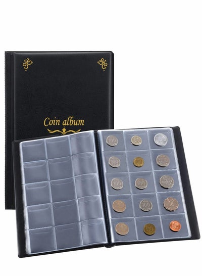 اشتري Coin Collection Book Holder Album for Collectors, 150 Pockets Coins Display Storage Case, Collecting Sleeves Organizer Box Collections Supplies, Money Currency, Pennies, Quarters Black في السعودية