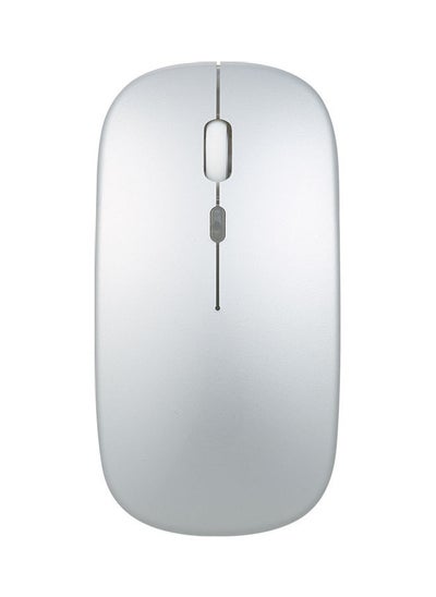 Buy Wireless Ergonomic Rechargeable Mouse Silver in UAE