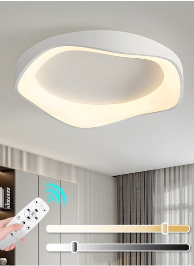 Buy Modern Flush Mount LED Ceiling Light Fixture, 59W Smart Dimmable LED Ceiling Lamp with Remote Control, LED Ceiling Lamp for Bedroom/Kitchen/Dining Room Lighting, 3 Color Temperatures in UAE