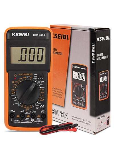 Buy Voltage Tester with LCD Screen, DC AC Voltmeter, Automotive Tester, Accurately Measures Voltage, Current, Amp Resistance Capacitance, Tests Live Wire, Electrical Outlet Tester, Leads & Batteries. in UAE