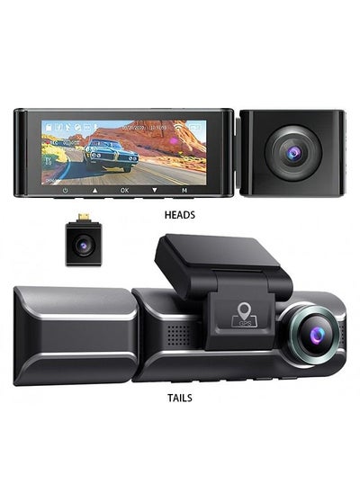 Buy KM800 Smart Dash Cam Front Rear Dash Camera 4K Full HD Car Dashboard Recorder with 3.18 IPS Screen WiFi GPS Night Vision Loop Recording 170° Wide Angle WDR Black in UAE