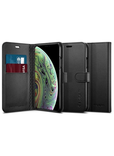 Buy Spigen Wallet S designed for iPhone XS case (2018) / iPhone X Cover (2017) - Black in Egypt