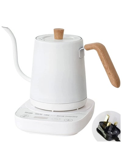 اشتري Coffee Pot 900ml Ultra-fast Boiling Hot Water Kettle Stainless Steel Electric Kettle Automatic Temperature Control Constant Temperature 1000w Rapid Heating (white) في الامارات