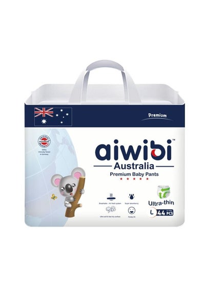 Buy Aiwibi Premium Baby Pants Diapers, Soft, Eco-Friendly Ultra-Thin Pant Diaper Size L 9-14Kg in UAE