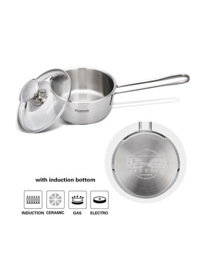 Buy Bambino Stainless Steel Saucepan With Lid Silver 14 X 6.5 Cm in UAE