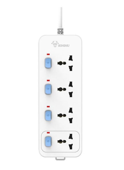 Buy Universal Extension Board 4 Socket 4 Switch 5M Wire in UAE