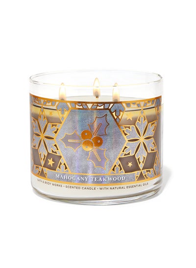 اشتري Mahogany Teakwood 3-Wick Candle في السعودية