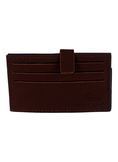 Buy Textured Card Holder Brown in UAE