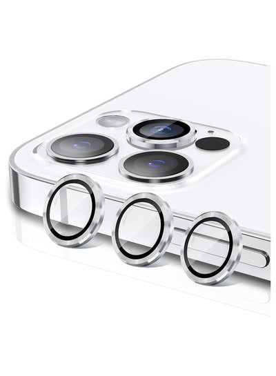 Buy Camera Lens Protector 9H Tempered Glass Film Full Cover Sticker Accessories for iPhone 13 Pro/Pro Max. - Silver in Egypt