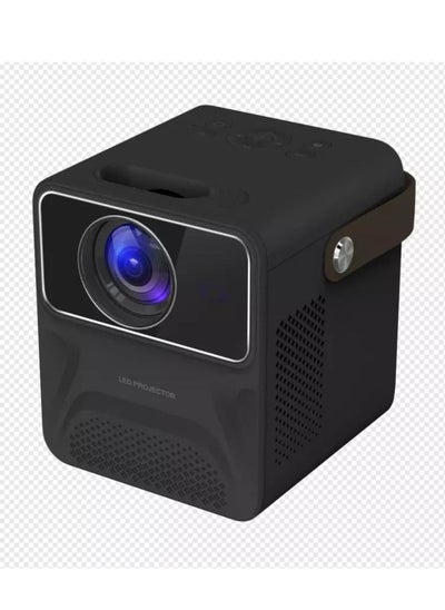 Buy HD Smart Projector Black Android + Remote Control + Netflix + YouTube in UAE