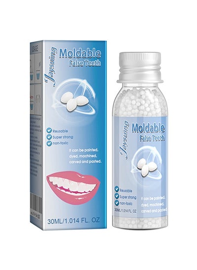 اشتري Moldable False Teeth,White Particles Reusable Non-toxic Temporarily Fill 30ml في الامارات