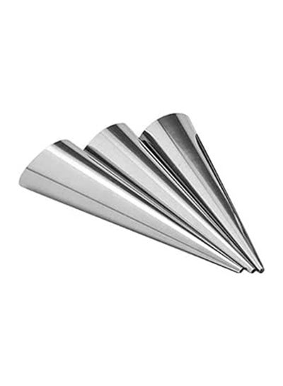 Buy 3Pcs Stainless Steel Spiral Croissants Pastry Conical Tube Cone Baking Mold in Egypt