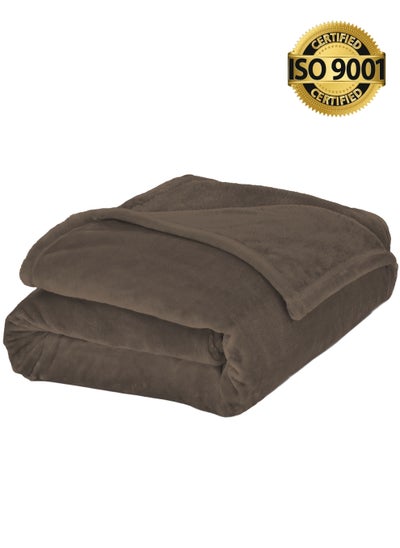 Buy Lightweight Velvet Blanket, Mora Series, 350GSM, Double Size 260 x 240 cm, Extra Soft All Season Fleece Blanket, Bed And Sofa Blanket in Saudi Arabia