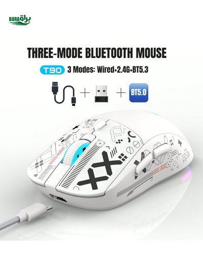 Buy T90 2.4G Wireless Mechanical Mouse RGB Gaming Mouse Ergonomic 10 Million Keystroke 3600DPI Mouse 11 RGB Lighting Modes Mice in Saudi Arabia