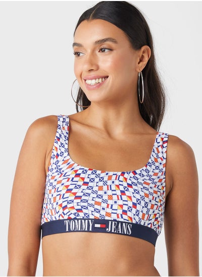 Buy Logo Detail Printed Bikini Top in UAE