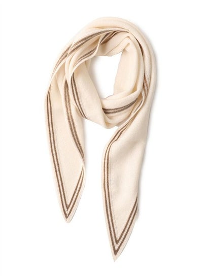 اشتري Korean Version Warm And Versatile Triangular Small Scarf Beige في الامارات