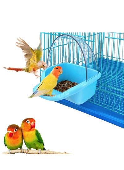 Buy Hanging Bird Bath Box, Large-Capacity Parrot Feeder, Bird Bath for Cage, Birdbath Toy, Water Shower Food Feeder Holder Tray Bird Bath Cage Accessory for Small Birds Parrots Cockatiel Budgies in UAE