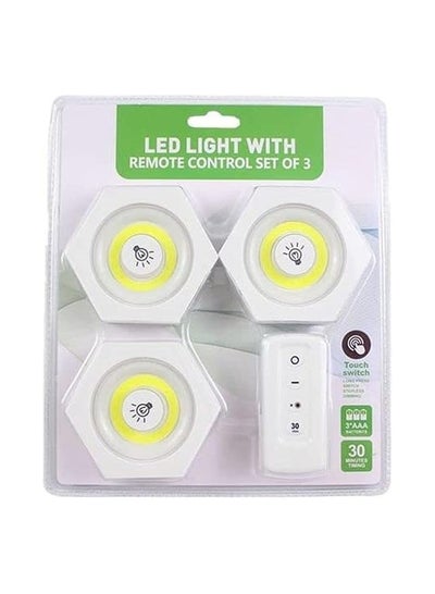 Buy (Pack of 3) Wireless LED Night Lights Plus Remote Control for Closet :) in Egypt