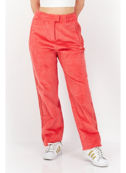 اشتري Women Sportswear Fit Training Corduroy Pants, Coral في الامارات