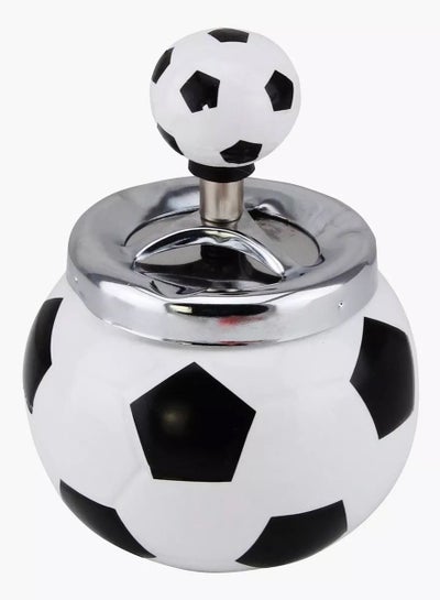 اشتري Multifunction Football Design Ceramic Push Type Ashtray في الامارات