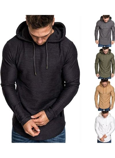 Buy Men's Fashion Casual Long Sleeve Hoodie in Saudi Arabia