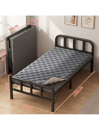 Buy Portable Foldaway household Simple Bed companion with Ice Silk Matress in UAE