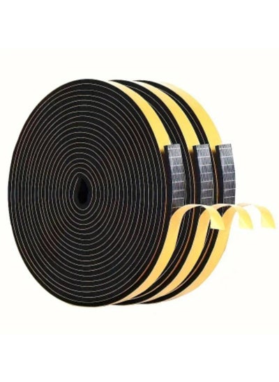 Buy Weather Stripping Door Seal Strip,High Density Foam Tape,Doors and Windows Insulation Soundproofing Weatherproof,Self Adhesive Rubber Weatherstrip Door Seal Strip in Saudi Arabia