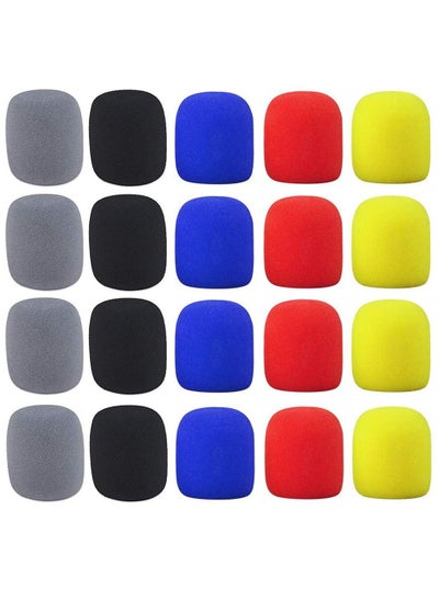 اشتري 20 Pack Microphone Cover, Foam Microphone Windshields Foam Mic Cover Handheld Microphone في السعودية